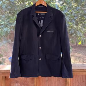 Hause Of Howe Men's Black Cotton Blazer Jacket Size 44